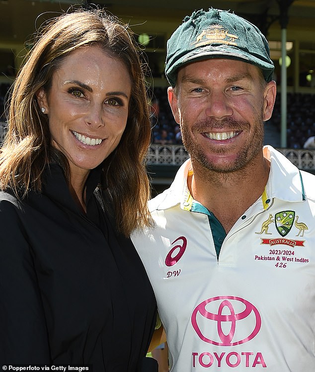 Arriving hand-in-hand with his wife Candice, 38, (left) at Ivy Penthouse for the occasion, the legendary batsman shocked partygoers with a mega pop star guest