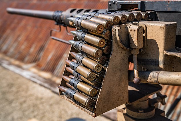 For those who want to cut through traffic with the roof-mounted heavy Browning machine gun, the weapon has been deactivated and will come with the certificate to show that it is legal to own in Britain