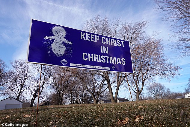 A lawn sign in Raymond, Iowa