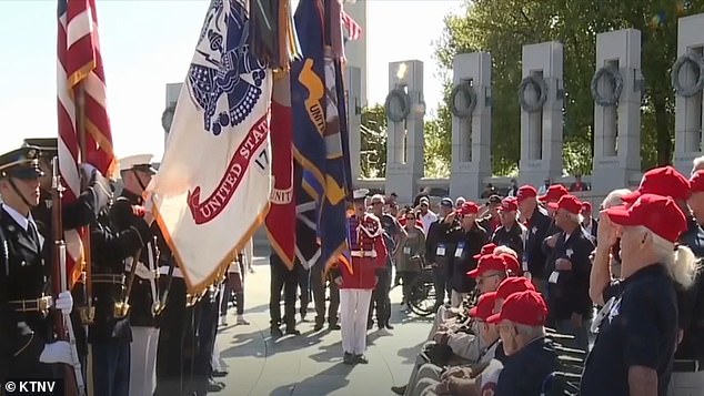 He was among the veterans of World War II, the Korean Wars and the Vietnam Wars who visited monuments and memorials built in their honor