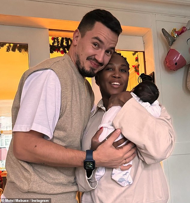 Her sister, Strictly host Motsi, 42, shared her own photo with husband Evgenij Voznyuk, revealing she was the proud aunt of a baby girl