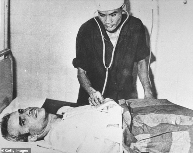 The late Senator John McCain in a hospital in Hanoi during the Vietnam War, November 1967