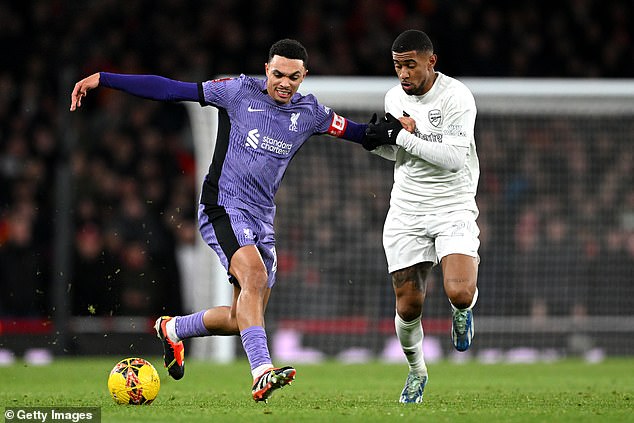 Trent Alexander-Arnold was appointed captain at the Emirates in Van Dijk's absence