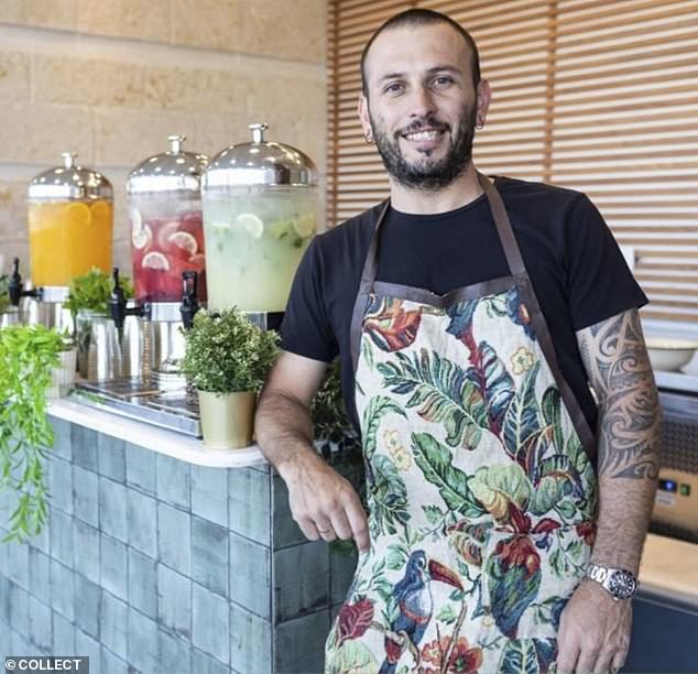 Tragically, on October 7, Mr Lobanov (pictured) was running his bar business at the desert rave near Re'im when Hamas stormed the festival and kidnapped him.