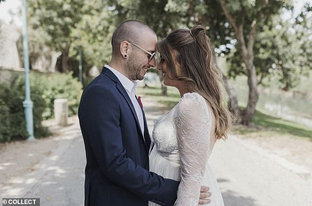 For Mrs. Lobanov, she cannot forgive the terrorists for what they did to her during what should have been a precious time for her young family (the couple is pictured at their wedding)