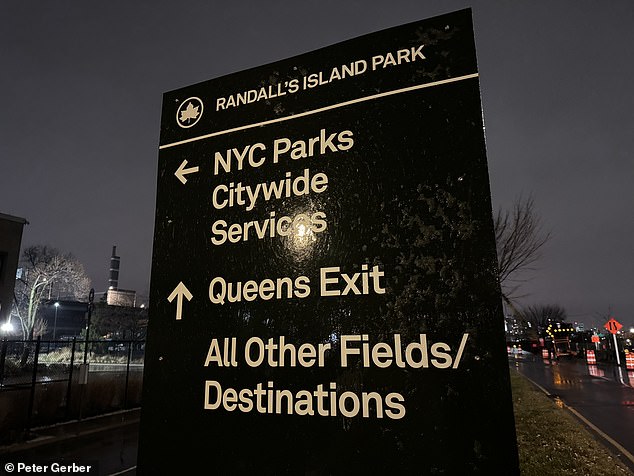 The shelter on Randall's Island costs New York City taxpayers about $20 million a month.  It is built for up to 30,000 adults and features a cafeteria and bathrooms