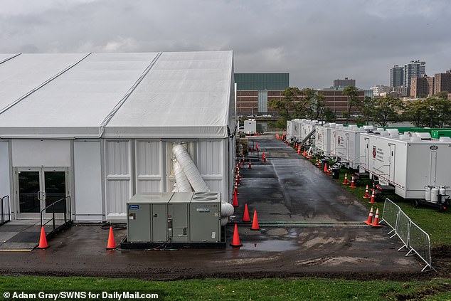 The shelter opened in August 2023, replacing a smaller center (pictured) that opened a year earlier