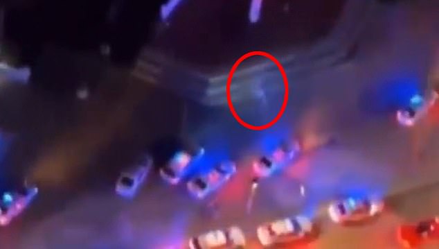 Creepy footage of Miami police response to a New Year's Day incident appeared to show an alien floating around