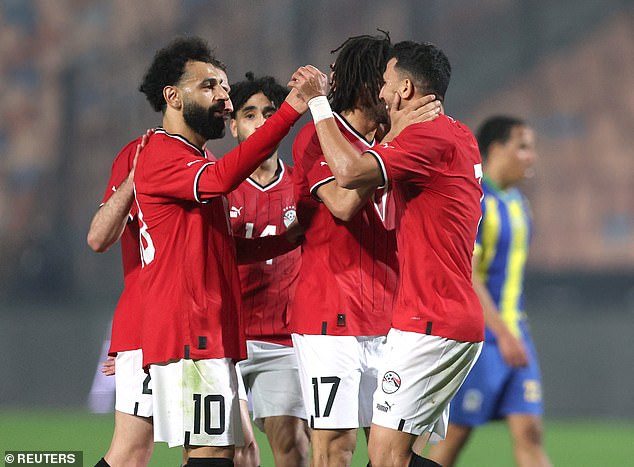 Salah seemed relieved, but also slightly embarrassed at how the goal had been scored.  Nevertheless, Egypt celebrated their second goal of the goal