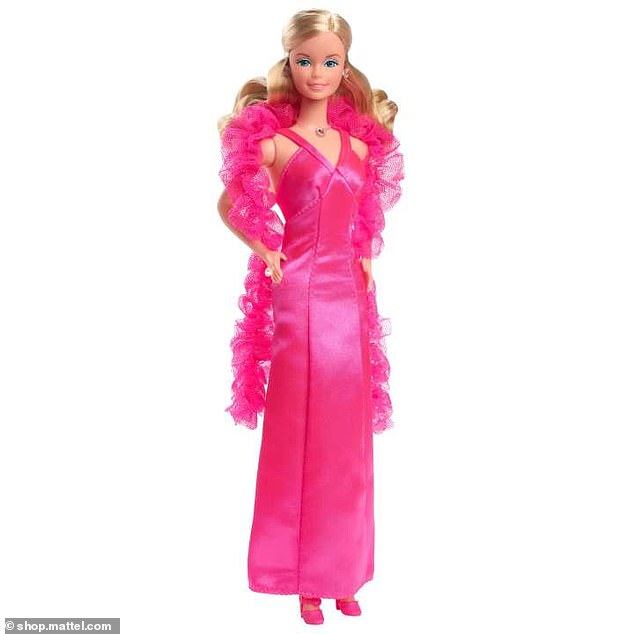 As she did during the film's press tour, Margot took inspiration from the iconic doll, with her dress mimicking the 1977 SuperStar Barbie doll (pictured)