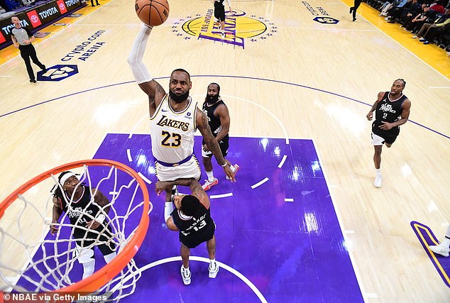 James had 25 points, eight rebounds and seven assists as the Lakers secured a 106-103 victory