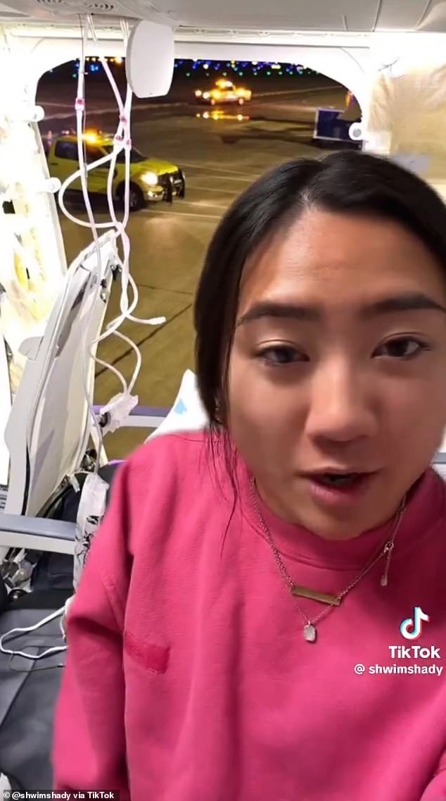 One passenger, Emma Vu, took to TikTok after surviving the horror flight that was only in the air for 20 minutes