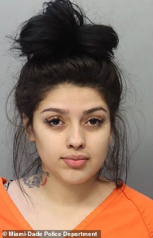 IMAGE: Chelsy Gamez, 20, was arrested and charged as a passenger involved in highway drag racing