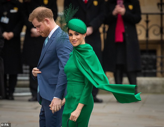 At their last engagement, Prince Harry's head was down, but Meghan appeared alert for the cameras