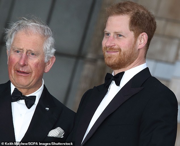 Prince Charles and Prince Harry at the premiere for the premiere of the Netflix TV show Our Planet, narrated by David Attenborough, in 2019