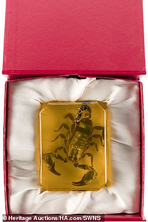 Tom Wamb's goose and Shiv Roy's Scorpion in resin with box is one of the items up for sale