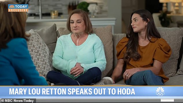 Retton spoke with the Today Show's Hoda Kotb with daughter Shayla Schrepfer at her home