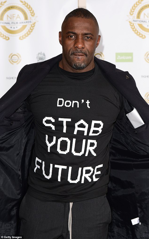 Idris Elba attends the National Film Awards at Porchester Hall on March 27, 2019