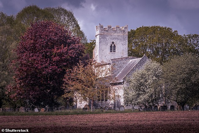 Many of the most archetypically English-sounding places in England have the element '-ton', which comes from the Anglo-Saxon '-tun', meaning 'enclosed space'.  Pictured is St Michael's Church in Didlington, Norfolk