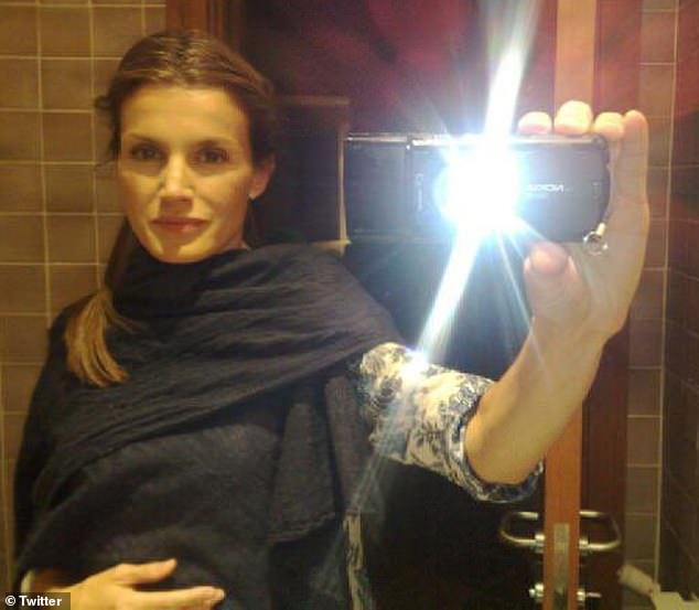 The 53-year-old father of two sparked controversy late last year by posting an updated selfie the Spanish queen (pictured) took in a bathroom mirror during one of her pregnancies as 'proof' of their alleged romance