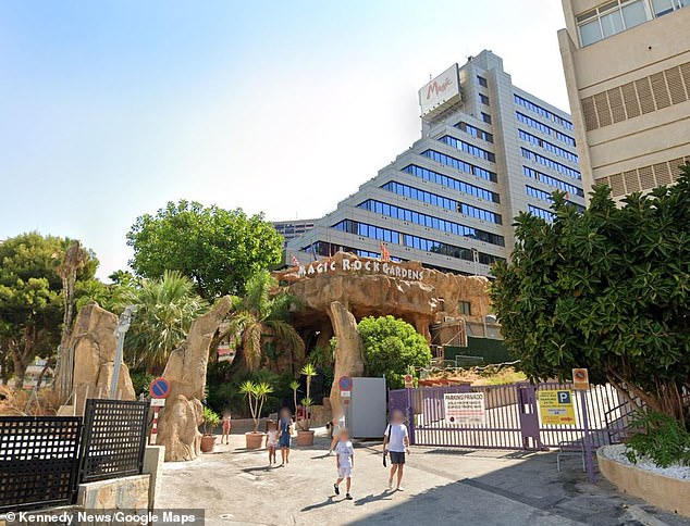 Mrs Tuffs had paid £2,000 for a package holiday to stay at the Magic Aqua Rock Gardens (pictured) in Benidorm