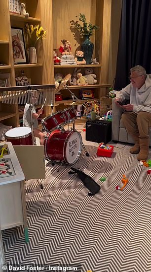 David's post showcasing his toddler son's musical talent on the drums received a lot of praise and compliments.