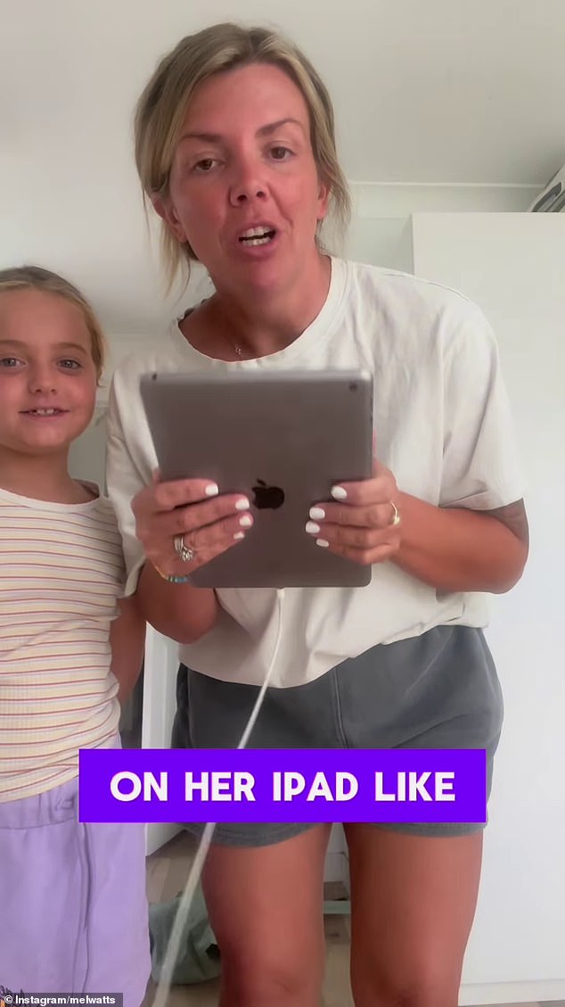 Mel posted a video on Instagram in which she claimed she felt an electric current when she rubbed the back of her daughter, who was using the charging device