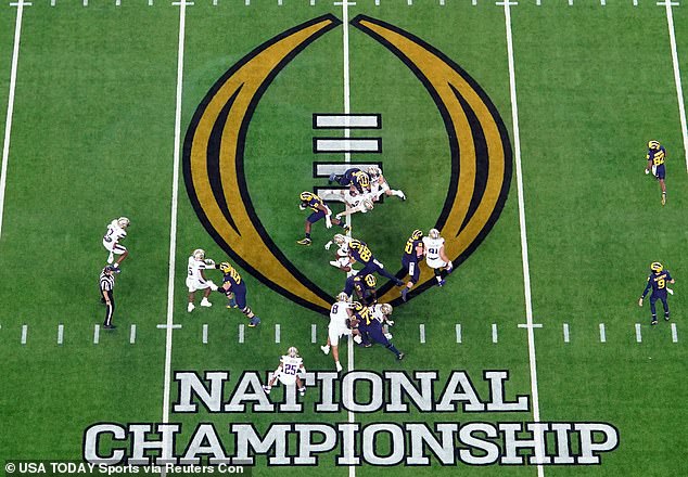 This was revealed before the kickoff of the national title game between Michigan and Washington