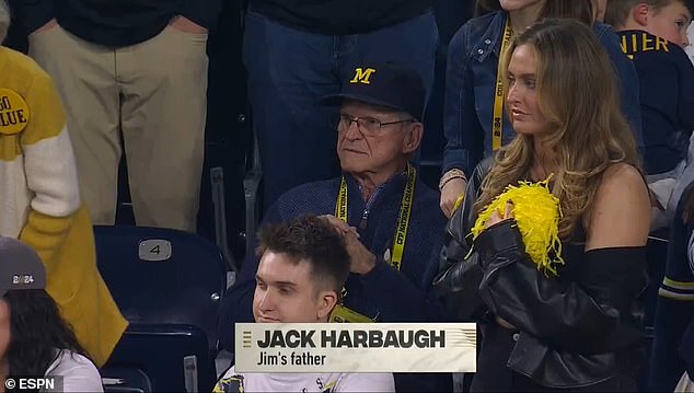 Their father Jack was also in the stands supporting Michigan against Washington