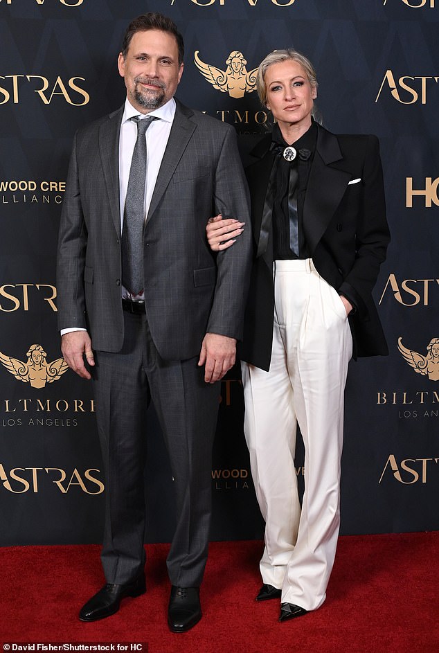 Actor Jeremy Sisto and his wife Addie Lane stayed close as they walked the carpet together