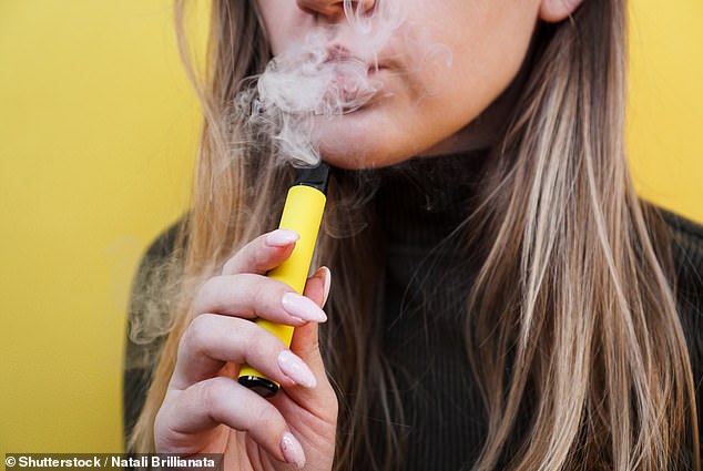 Mrs. Wakefield later shocked Chatfield when she recalled a young vape-addicted woman vomiting a strawberry-like flavor coming from her vape (pictured is a stock photo)