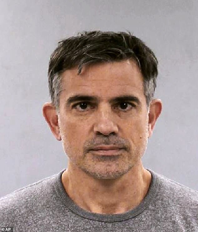 Troconis, 49, was in a long-term relationship with Fotis Dulos (pictured), and prosecutors allege she helped him commit the murder.  But Fotis committed suicide in his mansion at the age of 52 while awaiting trial in January 2020, leaving Troconis to face music alone.