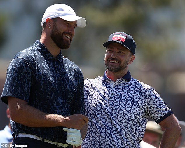 Kelce and Justin Timberlake played together in a charity golf tournament in Tahoe in 2020