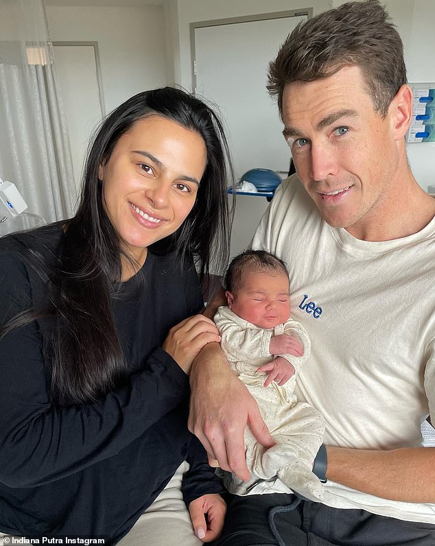 AFL star Jeremy Cameron welcomed his first child – a girl – with long-term girlfriend Indiana Putra last year