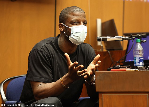 Terell Ephron (pictured) told the court at an earlier hearing that Mayers shot him after calling him to a meeting in Hollywood