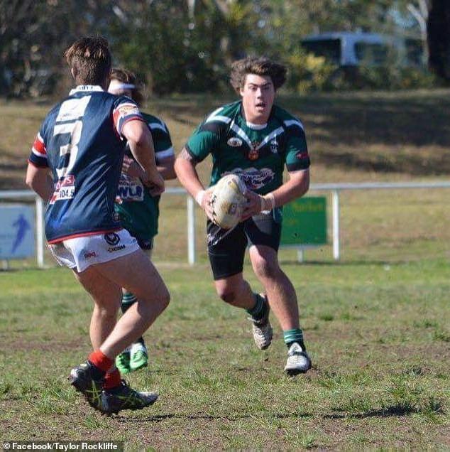 Members of Mr Rockliffe's local rugby club, the Morisset Bulls, paid tribute to him 'as a player, as a mentor and above all as a mate'