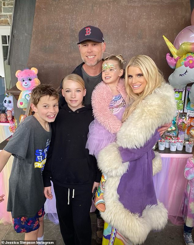 Simpson shares son Ace and her two daughters Maxwell and Birdie with husband Eric Johnson