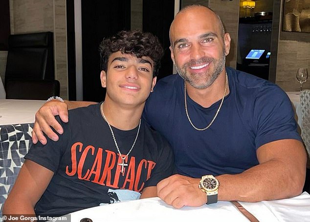 Apparently Joe also expressed fatherly pride in Gino's friendly behavior, which was in stark contrast to his own outburst;  Joe in the picture with Gino