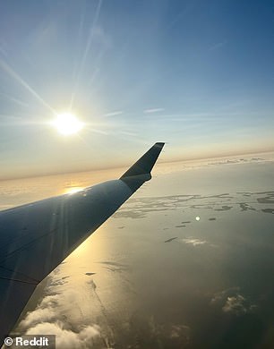 The Reddit user explained that the incident occurred during an early morning Delta flight from Birmingham, Alabama, to Atlanta, Georgia.  Their view from the plane can be seen