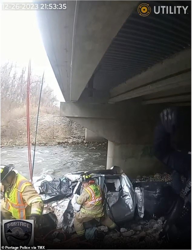 The footage ends with the firefighters pulling Reum to safety and into an ambulance to be taken to the hospital.  He is still recovering, but lost a limb in the process