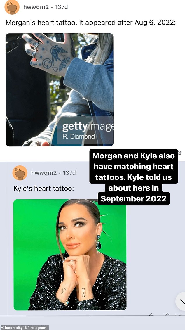 Despite wearing matching rings and heart ink, the Bravo celebrity has repeatedly denied ever having a lesbian affair with the heavily tattooed 29-year-old, who she was last spotted with in LA on Sunday.