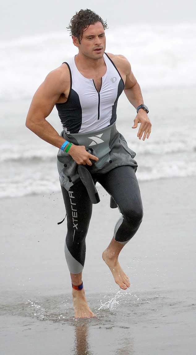 Adan Canto, pictured above in 2016 as he competed in a triathalon in Malibu, California, died from cancer at age 42 after a private battle with the disease