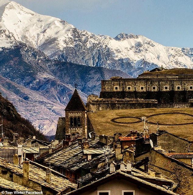 The couple made their dreams come true when Tom saw an advertisement online for a 400-year-old tower turned holiday home in the medieval village of Exilles in northern Italy.