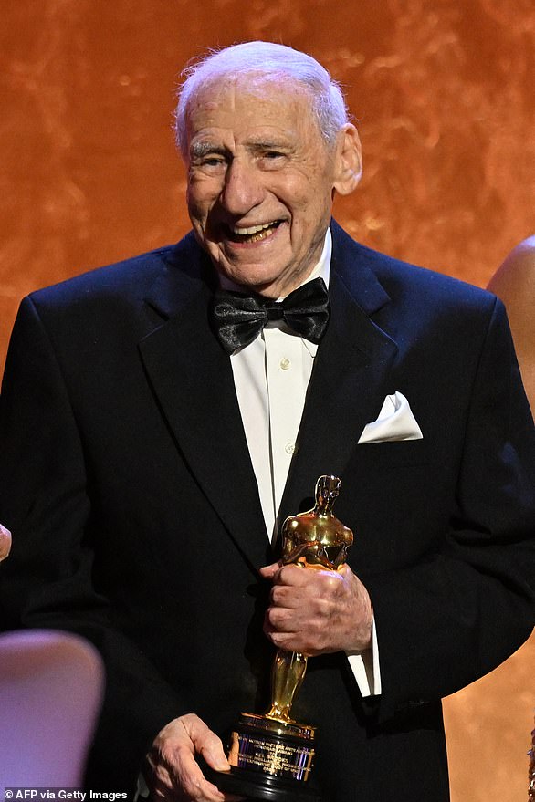 Officially part of the EGOT club!  Mel Brooks eventually received an Honorary Academy Award at the age of 97