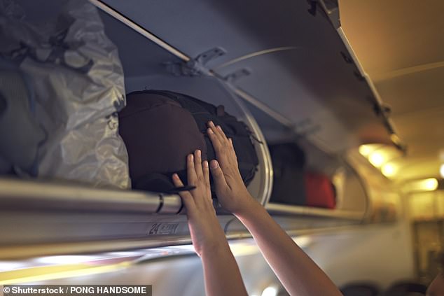 All loose items should be stowed in the overhead storage compartments or in the rear seat pocket, expert says, because 'every item is a potential missile' in the event of an emergency