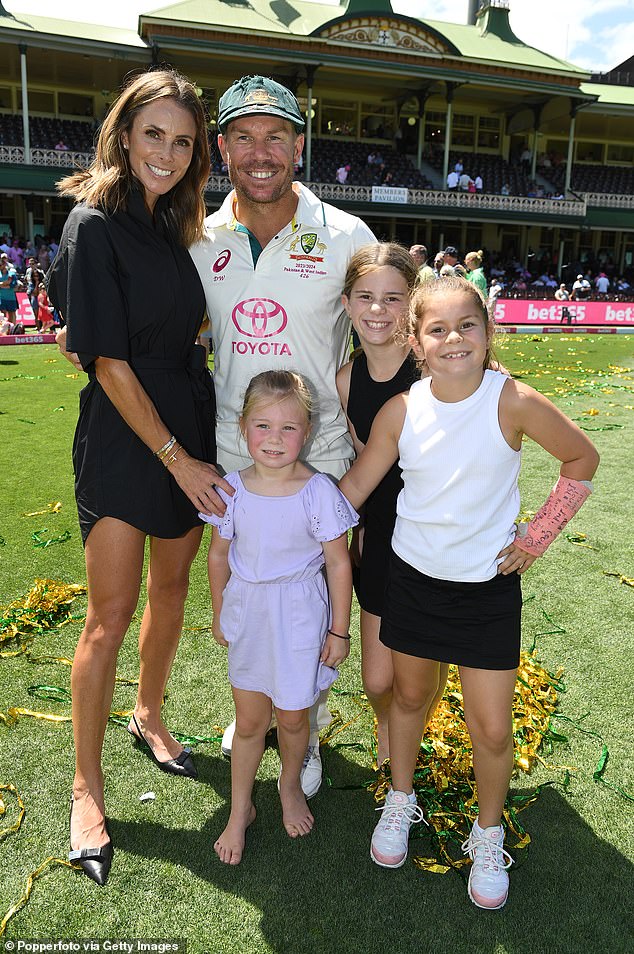 David and his wife, who married in 2015, share three young daughters, Ivy Mae, Indi Rae and Isla Rose.  All depicted