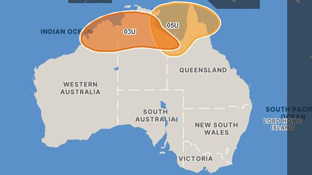 BoM showed another low off the coast of Western Australia and the Northern Territory, which could also lead to a cyclone