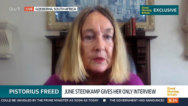 Reeva Steenkamp's mother June has broken her silence on the release of Oscar Pistorius