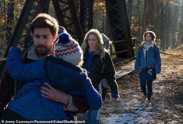 They have continued their parallel success stories alongside their collaboration on A Quiet Place 2, but have also defended each other's decisions to take a break and focus on family (pictured in A Quiet Place).