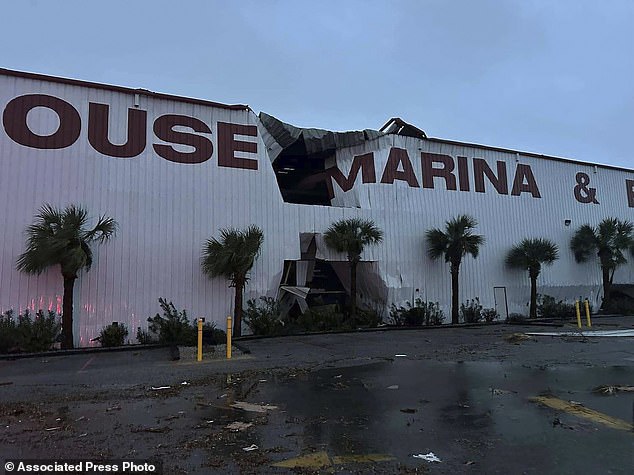 This photo from the Bay County Sheriff's Office shows storm damage around Panama City Beach, Florida